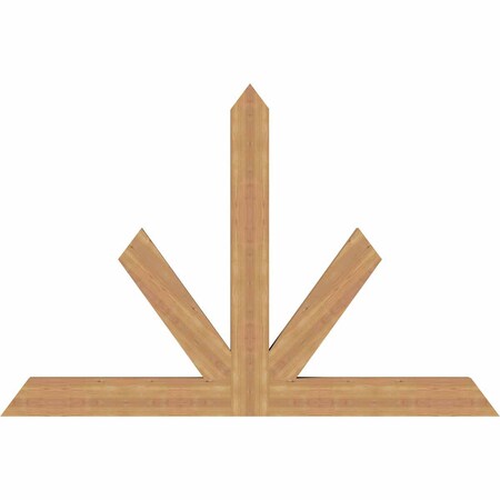 Ekena Millwork Saratoga Timber Gable Bracket, Western Red Cedar, 72"W x 48"H x 3 1/2"D x 5 1/2"F, 16/12 Pitch GBW072X48X0406SAR00SWR